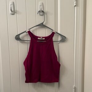Express Dark Red Crop Top
